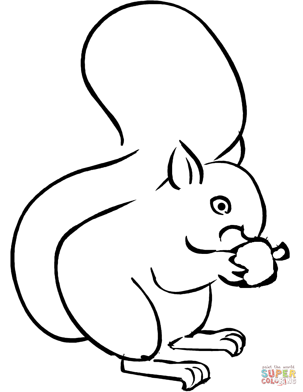 1005x1300 Squirrel Eating Acorn Coloring Page Free Printable Coloring Pages