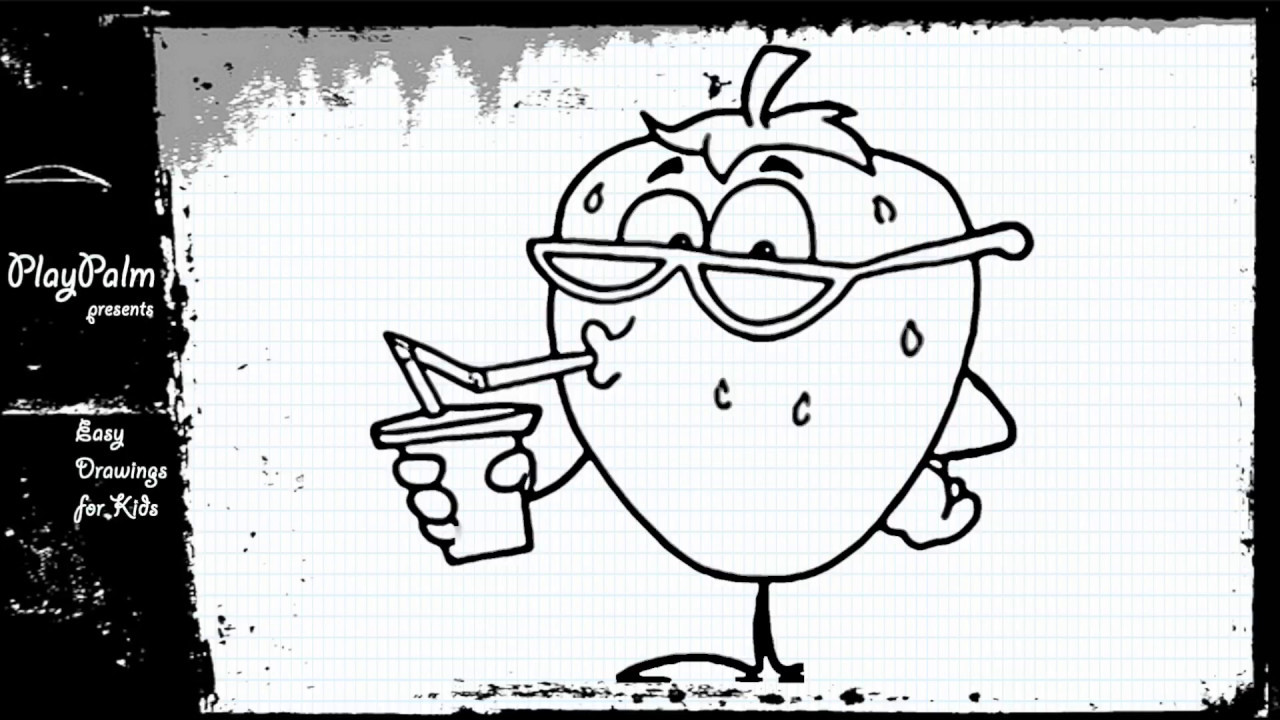 1280x720 Draw Cute Strawberry