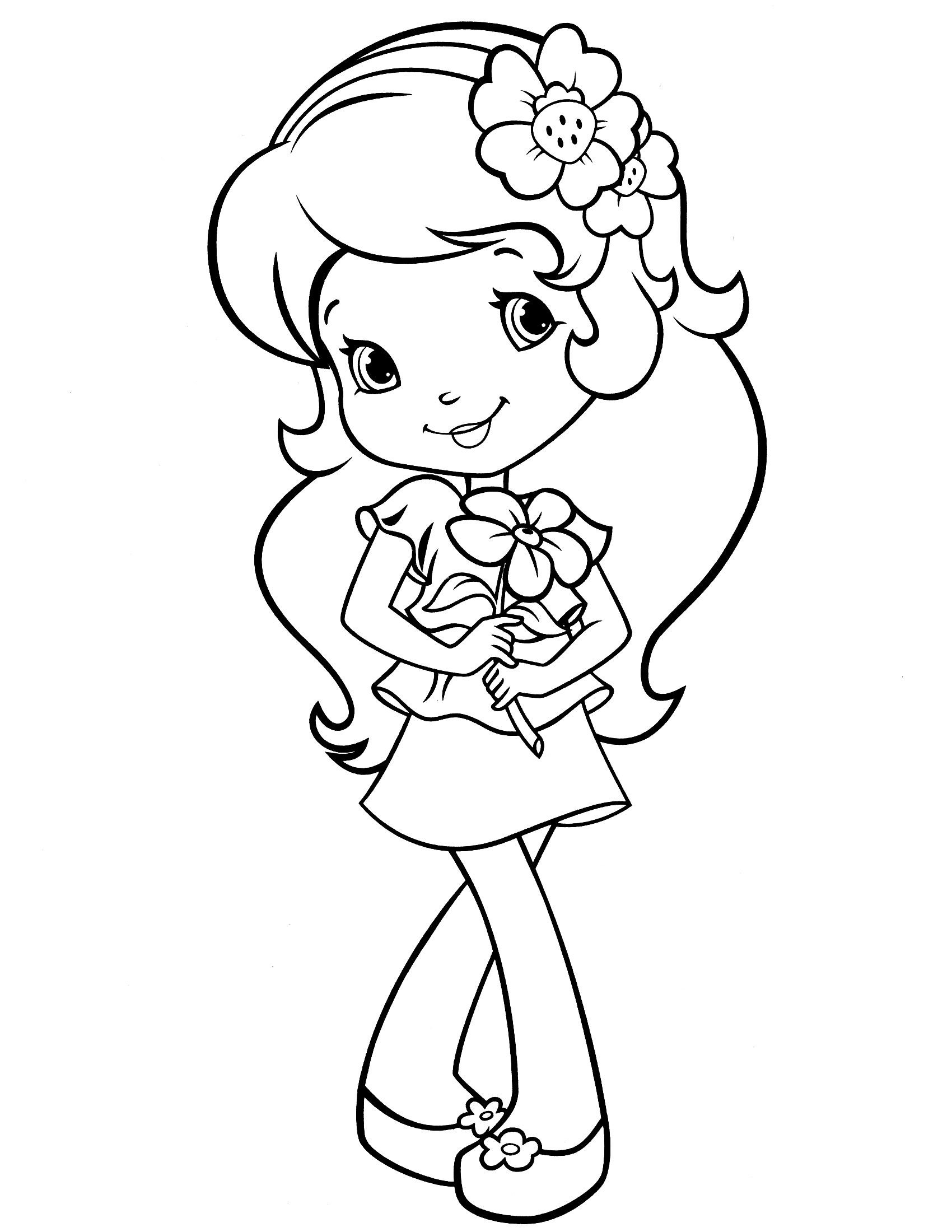 1700x2200 Strawberry Shortcake Coloring Pages