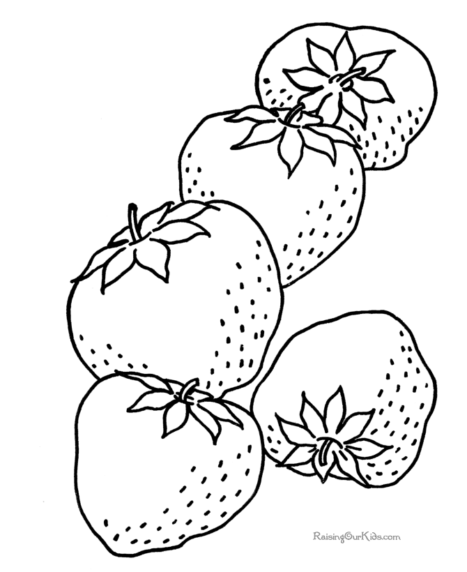 670x820 Strawberry Coloring Book Page Kid's Summer Coloring Fun