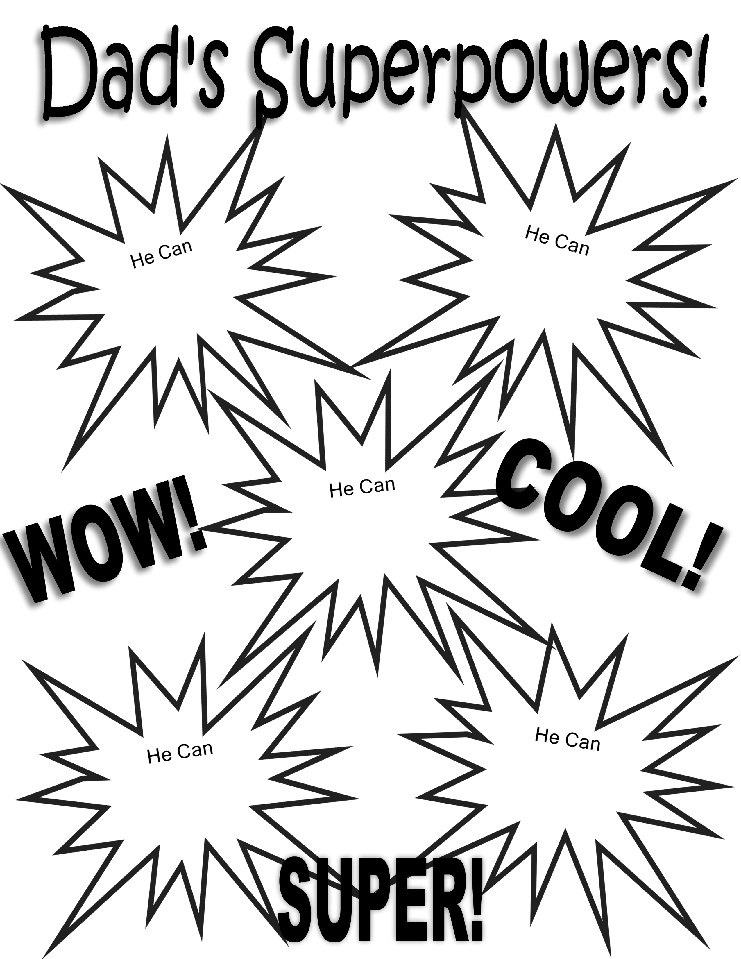 2550x3300 Father's Day Gift Book! Grades K 3! Superhero Theme Superhero