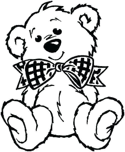 500x607 Teddy Bear Coloring Page 74 Together With Teddy Bear Coloring Page