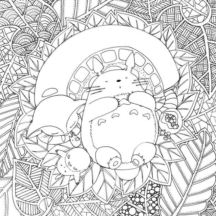 720x720 Totoro, Not Sure What This Is, Miyazaki Coloring Page Or What But