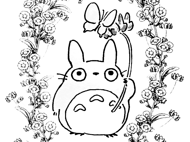 800x600 Totoro Coloring Pages Printable Totoro Party Totoro