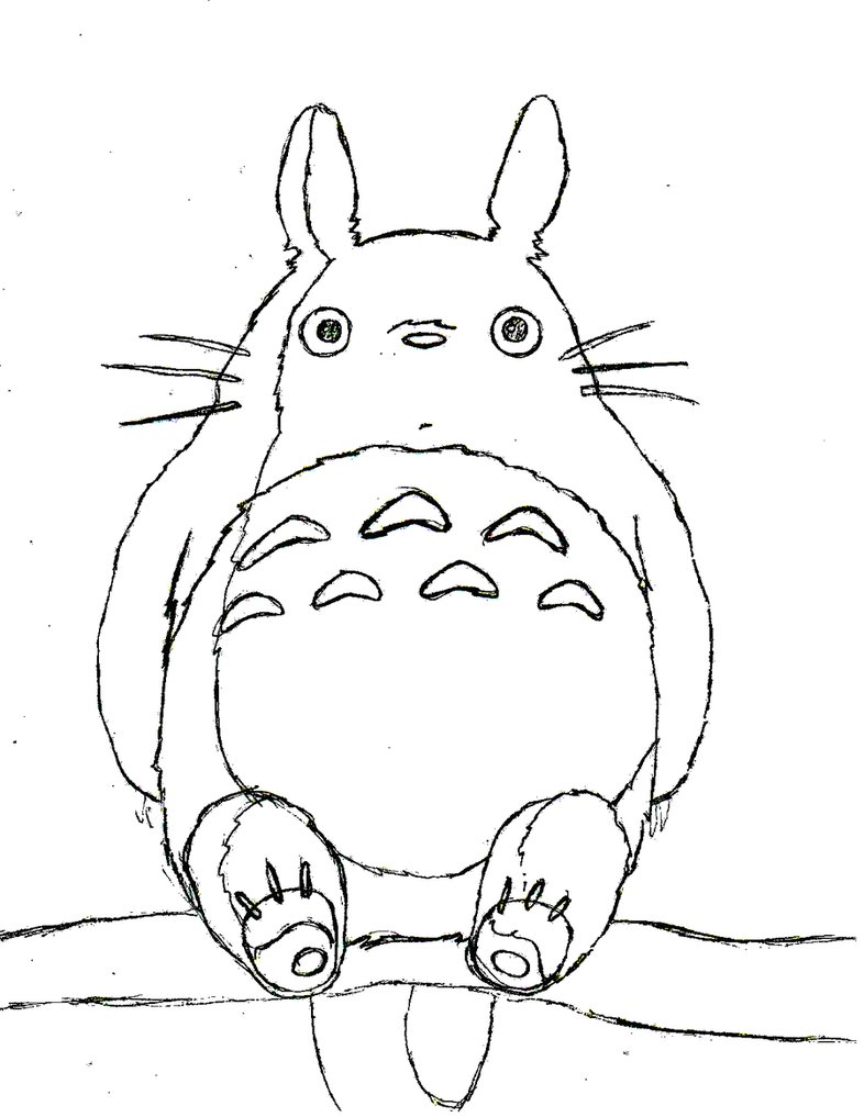 786x1017 Totoro Drawing By 5linc3