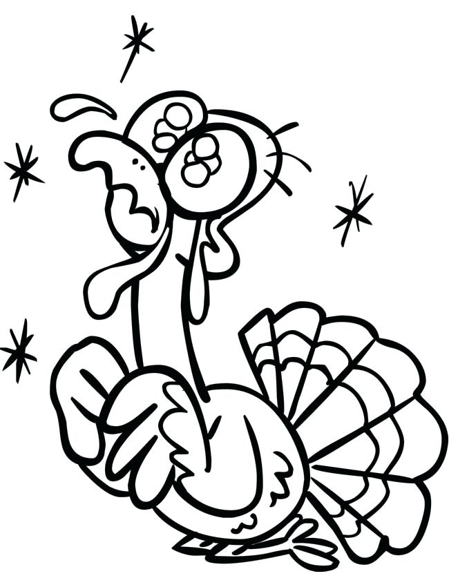 650x850 Cute Turkey Coloring Pages