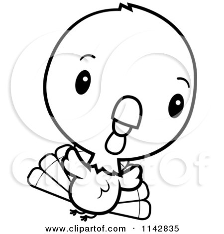 450x470 Cartoon Clipart Of A Black And White Cute Baby Turkey Bird Flying