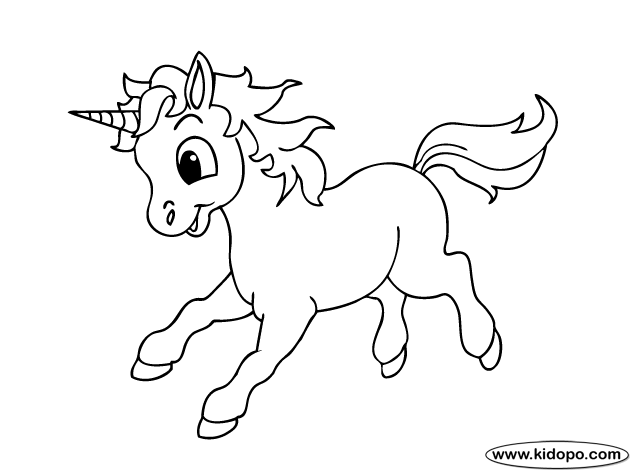 630x470 Cute Unicorn Coloring Pages