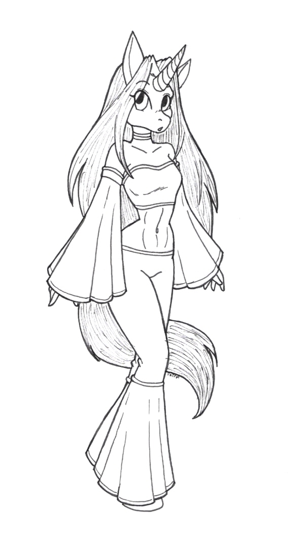 581x1050 Cute Unicorn Girl By Datroll