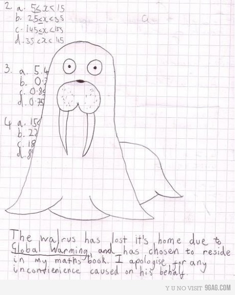 Cute Walrus Drawing