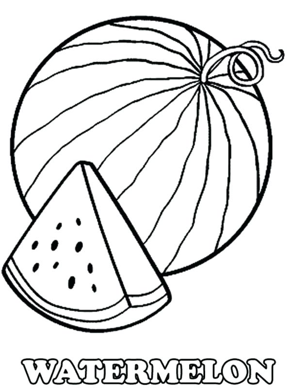 600x808 Watermelon Coloring Page Plant Watermelon Coloring Picture Cute