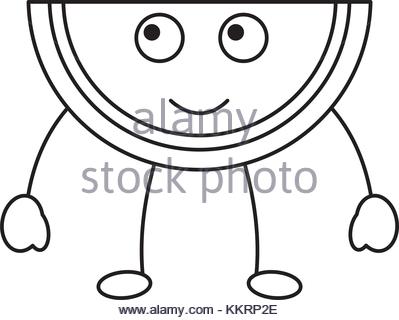 399x320 Funny Watermelon Fruit Cartoon Illustration Stock Vector Art