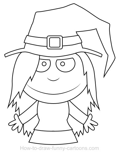 387x506 Drawing A Witch Cartoon