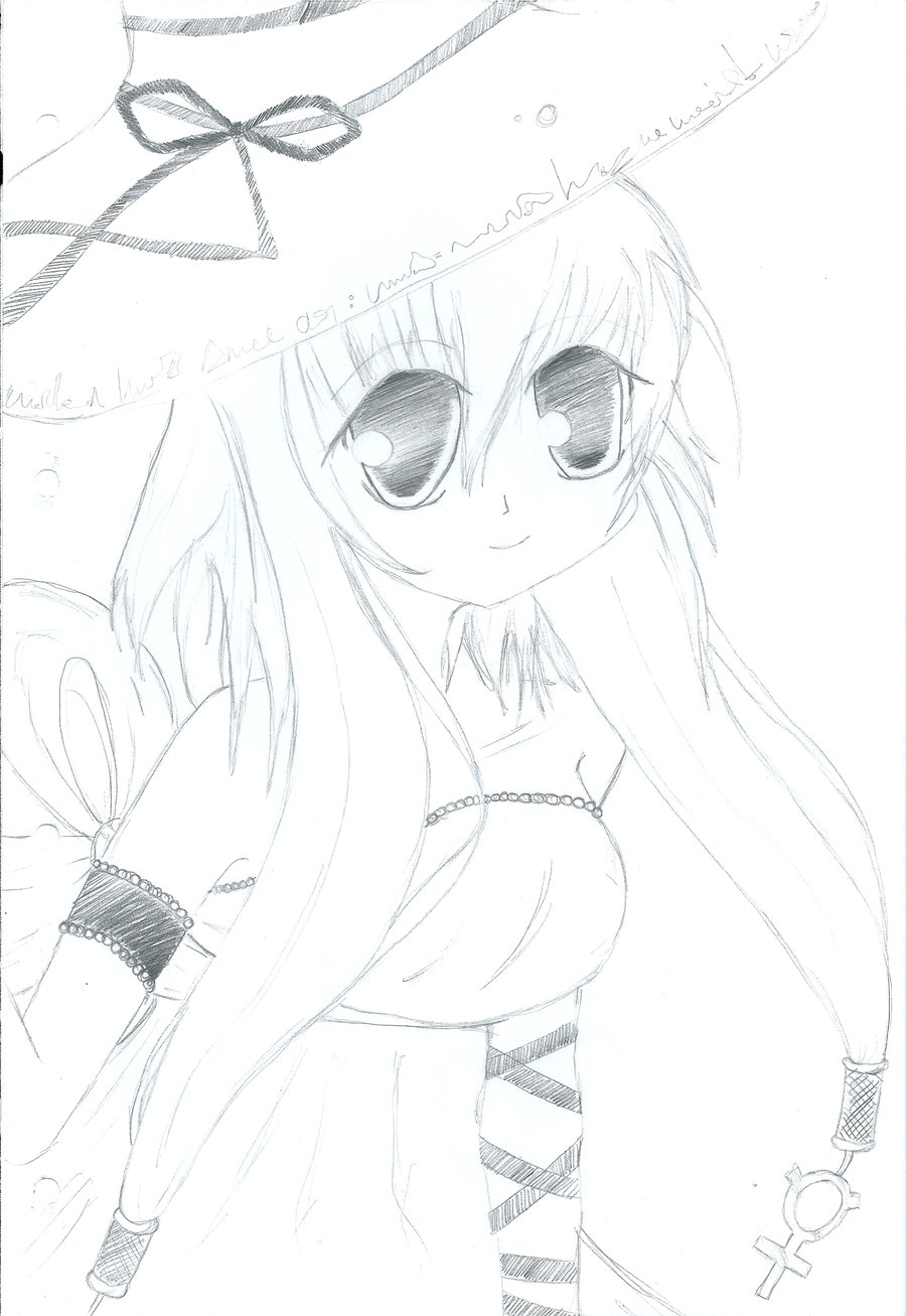 900x1307 Anime Cute Witch By Necasramonelavigne