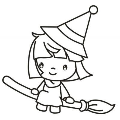 400x398 Little Witch Coloring Sheets Witches, Kids