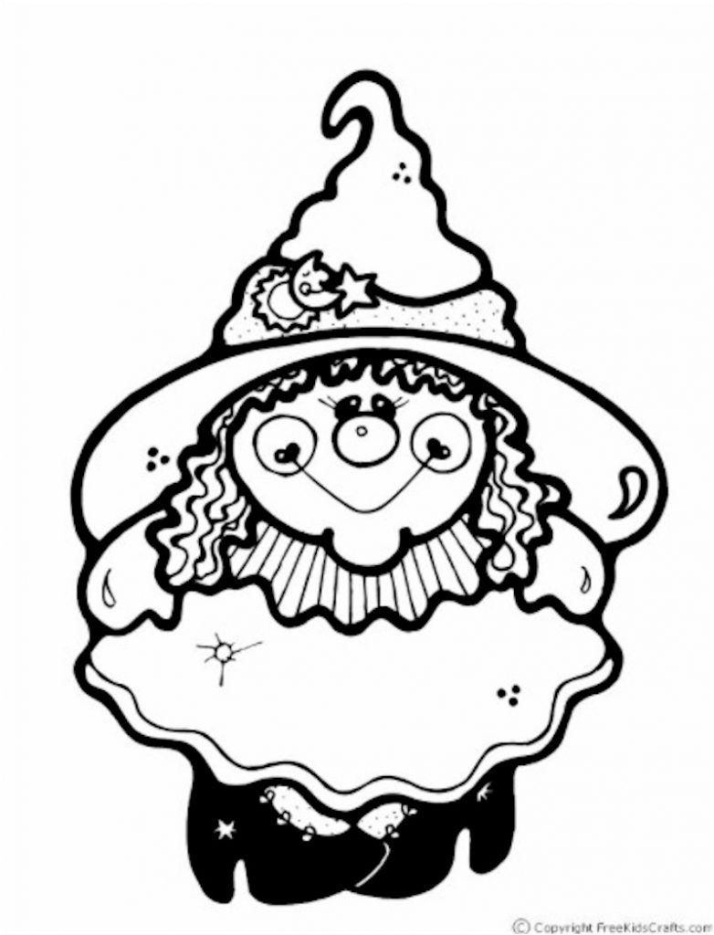 782x1024 Halloween Coloring Page Cute Witch