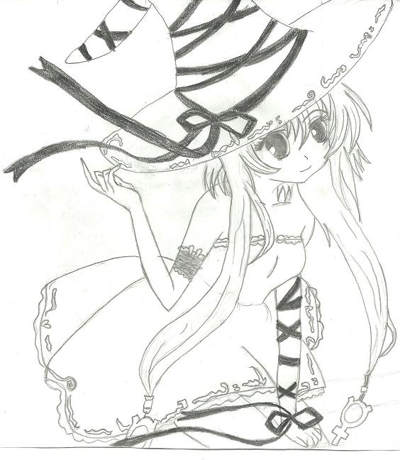 564x648 Cute Anime Witch By Katyapl