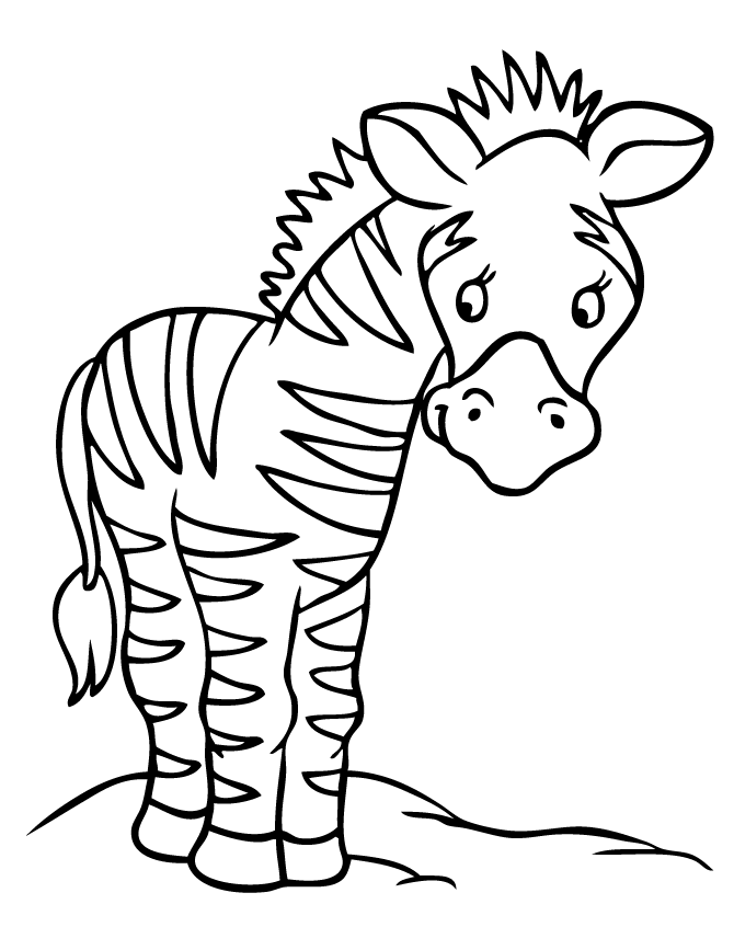 670x867 Cute Giraffes And Zebra Colouring Pages Zebras