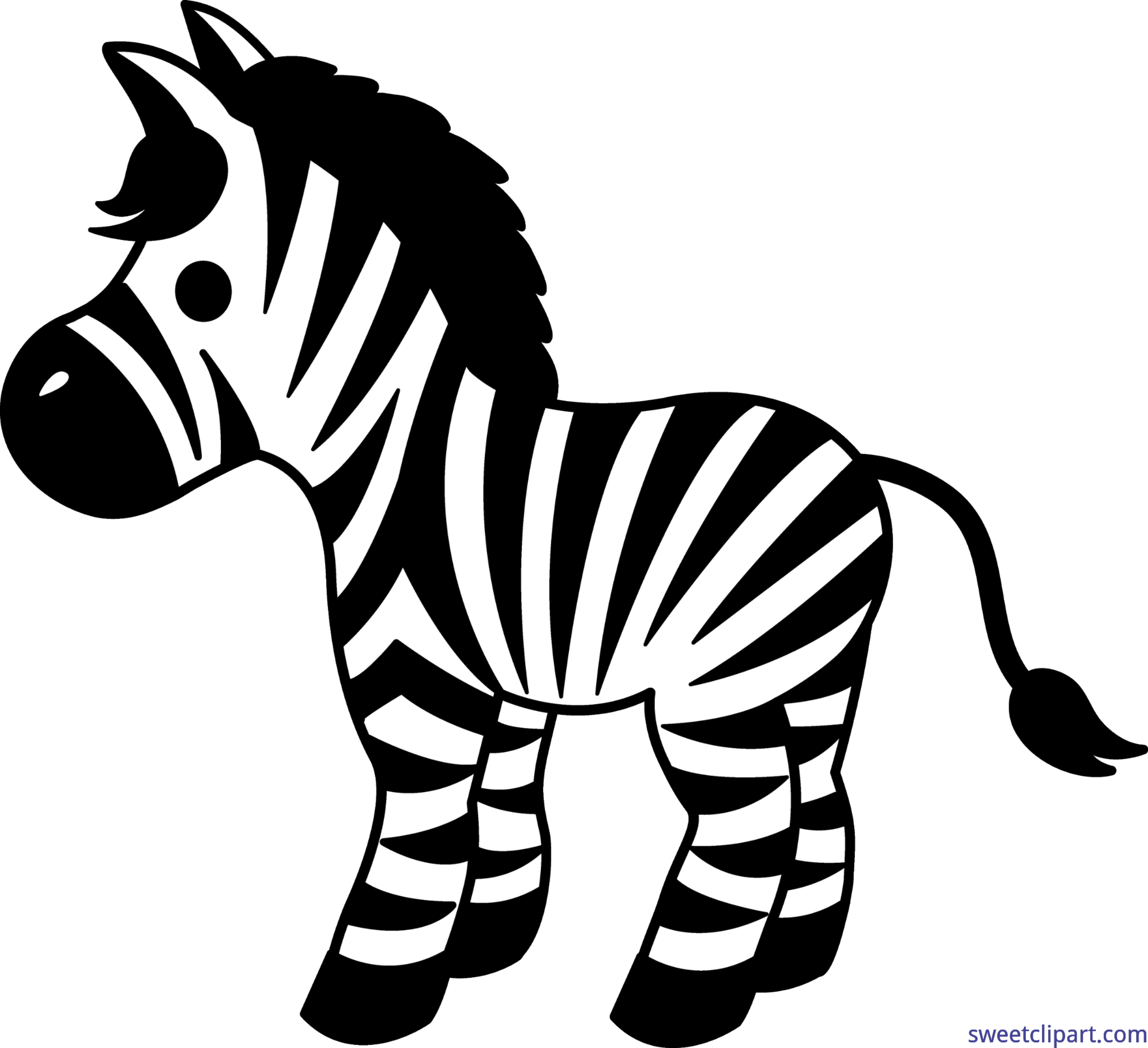 5166x4717 Cute Zebra Clip Art