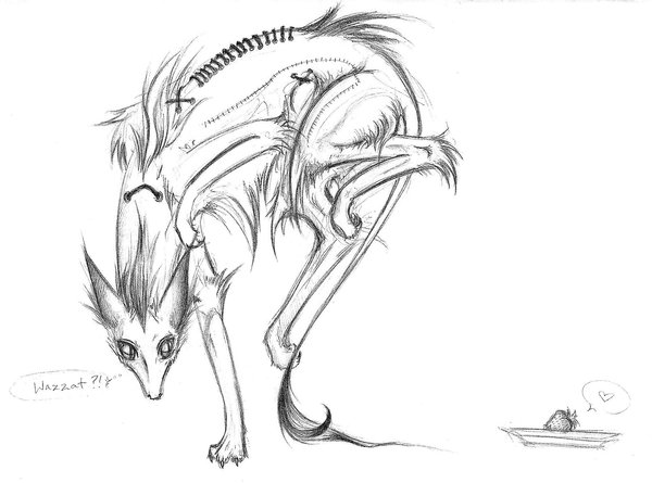 600x445 Cute Zombie Dog Drawing