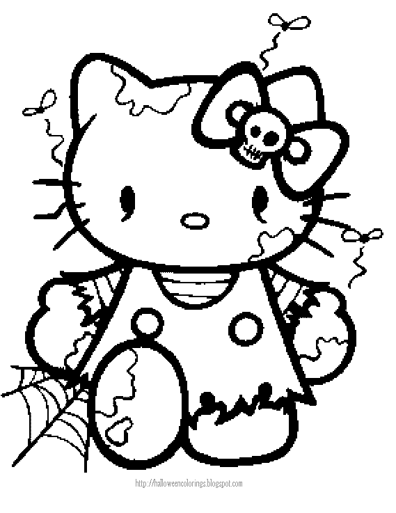 569x737 Halloween Hello Kitty Line Drawings Simple Pictures To Draw Hello