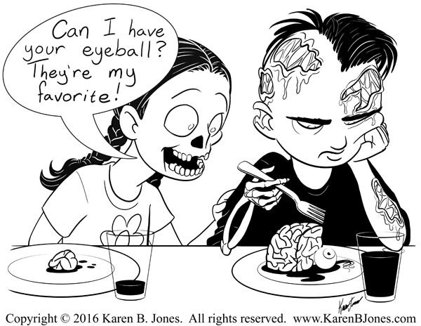 600x464 Inktober Zombie Children Karen B. Jones