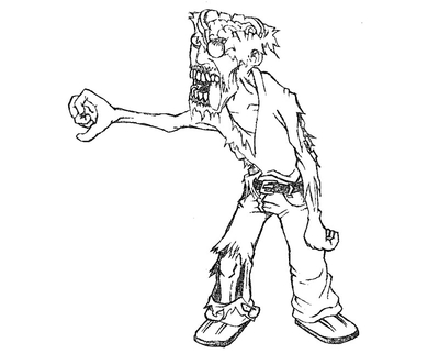 400x322 Zombie Dog Coloring Sheets Pictures Pages