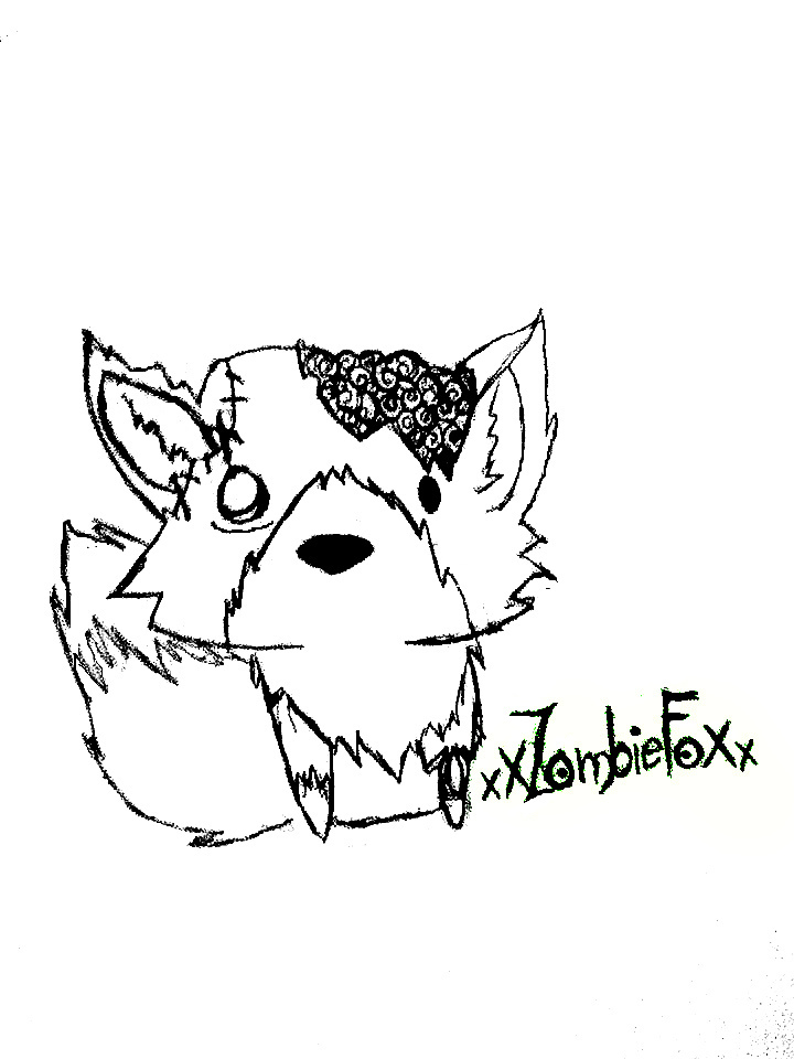 720x960 Zombie Fox Sketch By Thesqueelingfangirl