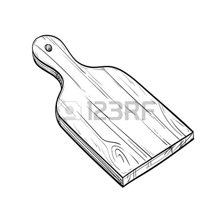 450x450 Hand Drawn Cutting Board. Royalty Free Cliparts, Vectors,