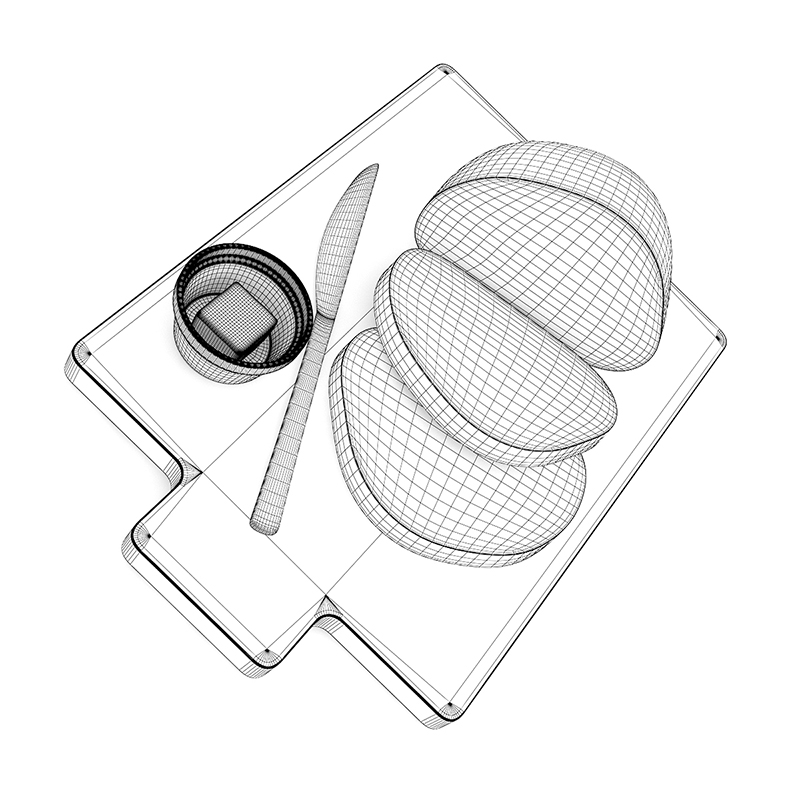 800x800 Bread On Cutting Board