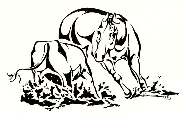 590x374 Cutting Horse By Lunatteo