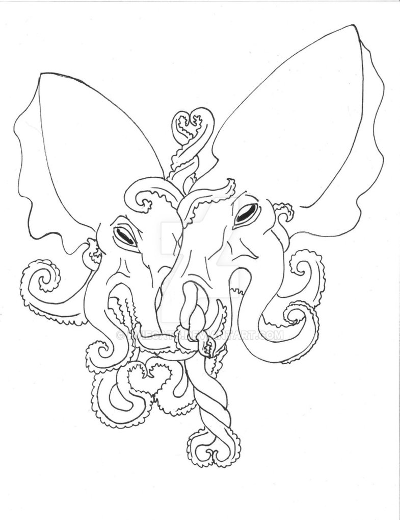 785x1018 Cuttlefish Line Art By Eviecats
