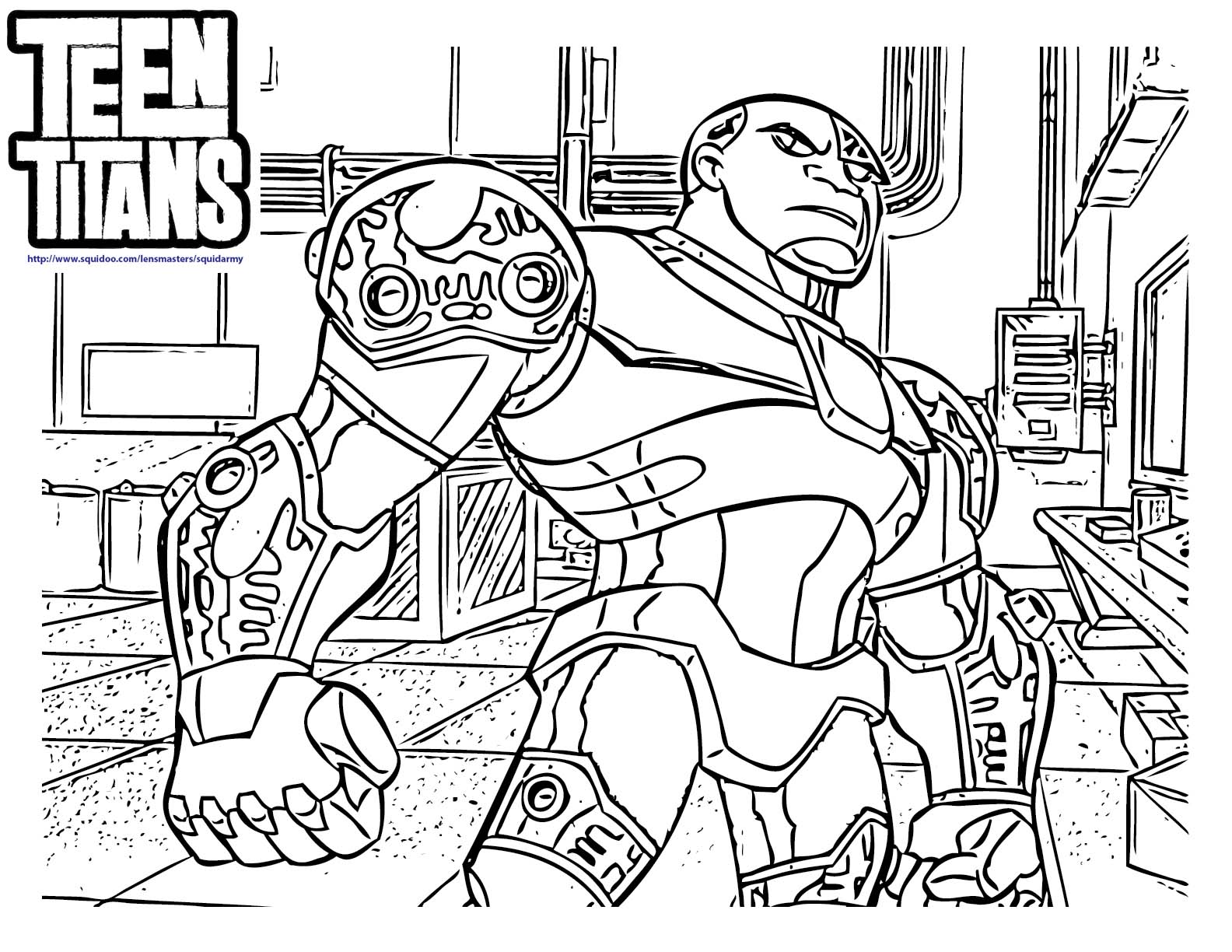 1584x1224 8 Pics Of Teen Titans Cyborg Coloring Pages