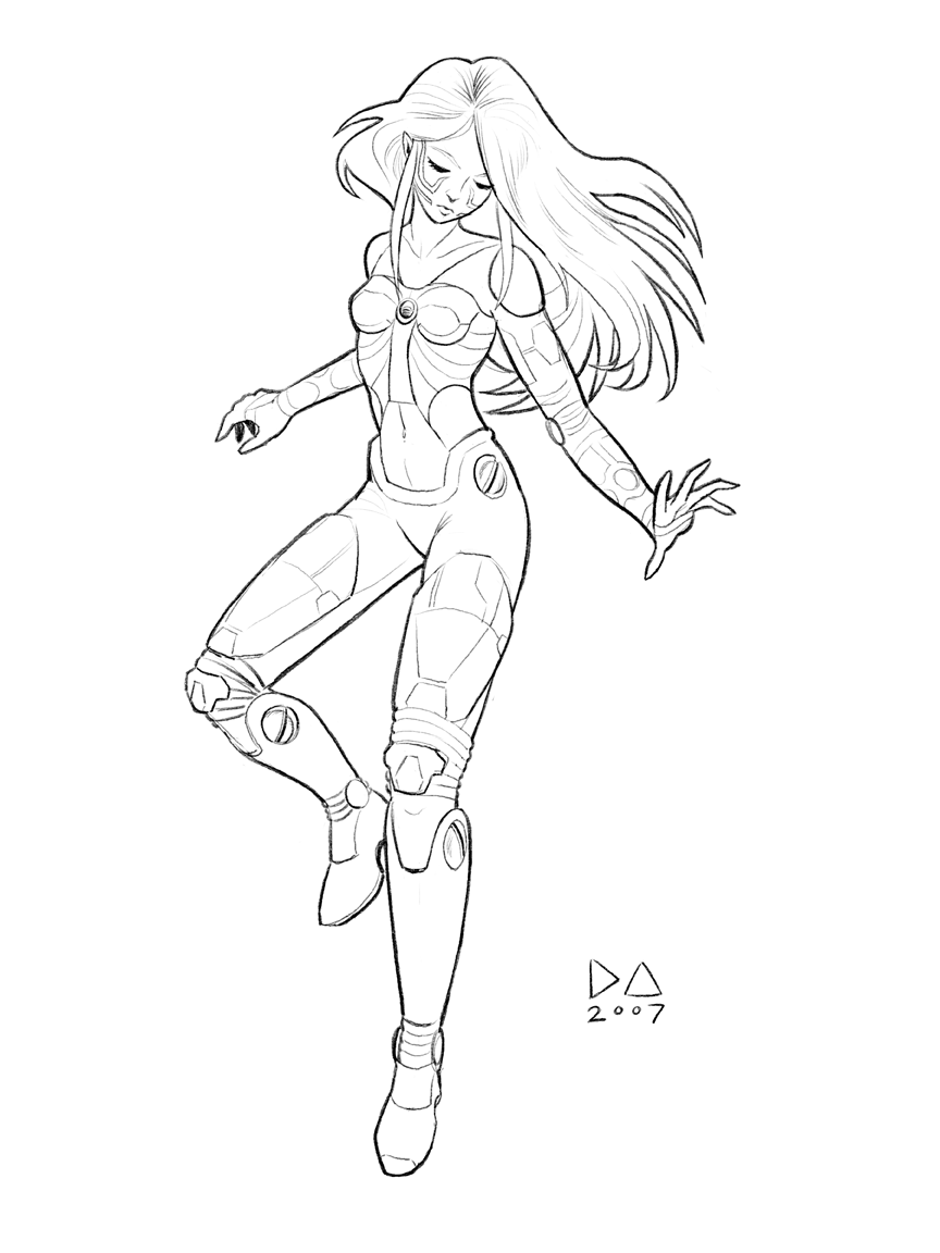 864x1152 Cyborg Girl Pencils By Nirsus
