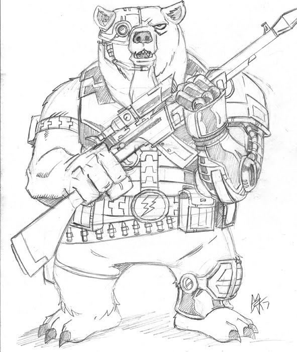 591x700 Cyborg Bear By 0nslaught17