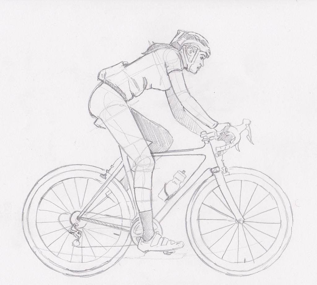 1024x921 Steven Johnson On Twitter Cycling Lady Sketch