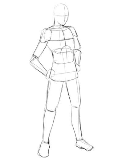 396x528 Human Body Proportions Art In The Next Step, You Draw Cylinder