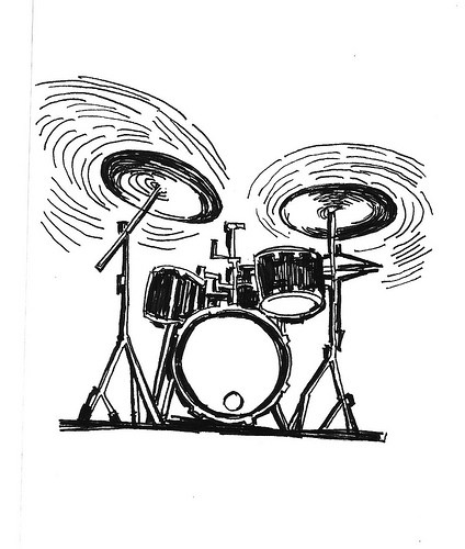 424x500 Drum Set With Cymbals Tina's Art