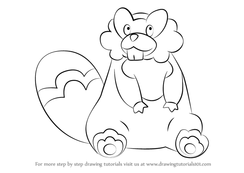 800x566 Learn How To Draw Bibarel From Pokemon (Pokemon) Step By Step