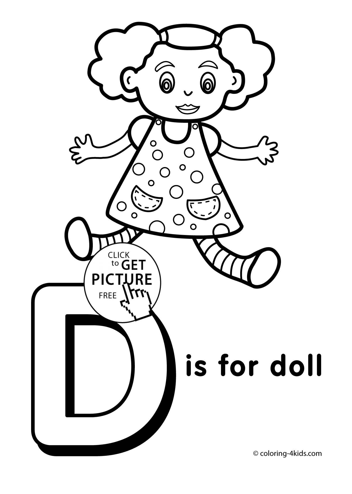 1483x2079 Letter D Coloring Pages Of Alphabet (D Letter Words) For Kids