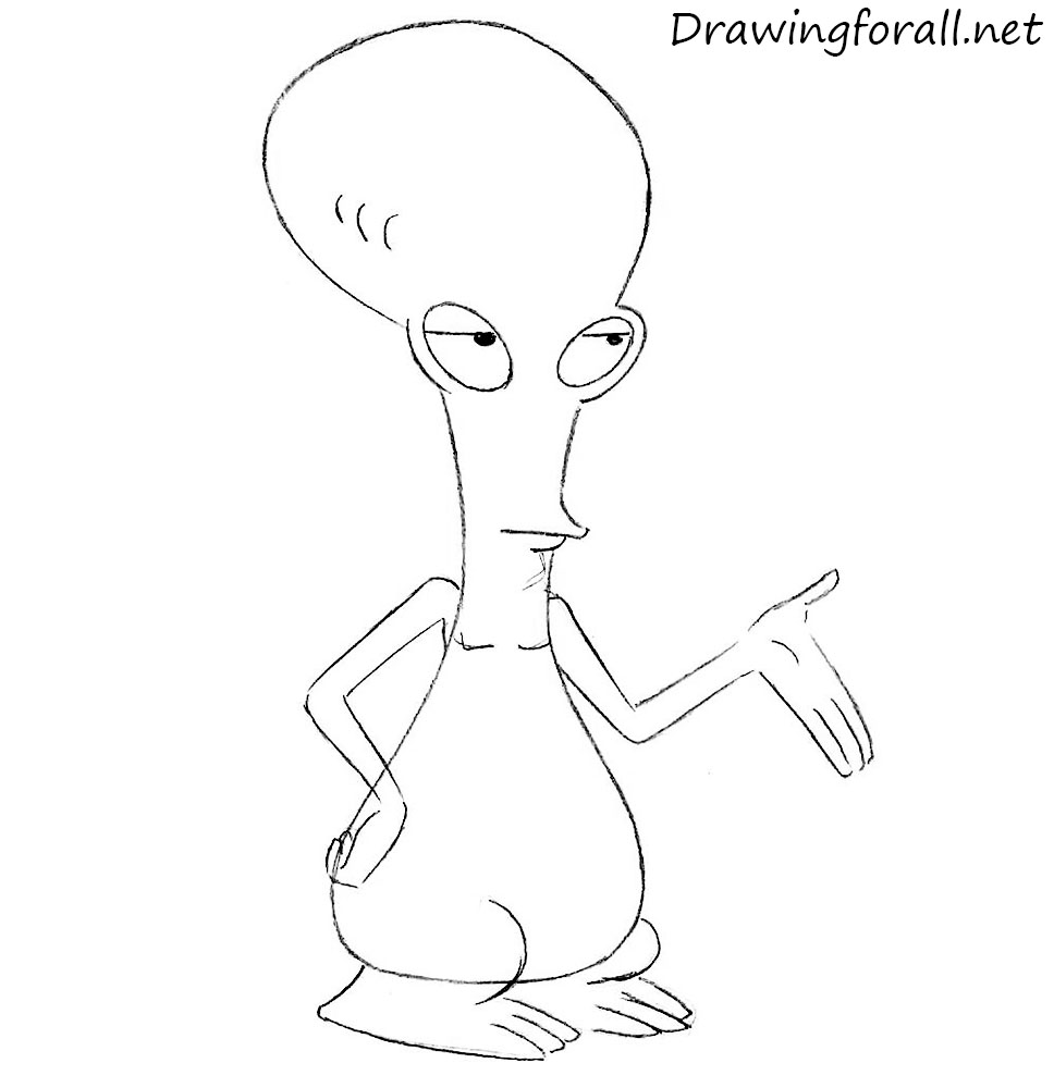 968x1000 How To Draw Roger From American Dad Drawings