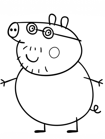 365x480 Daddy Pig Coloring Page Free Printable Coloring Pages