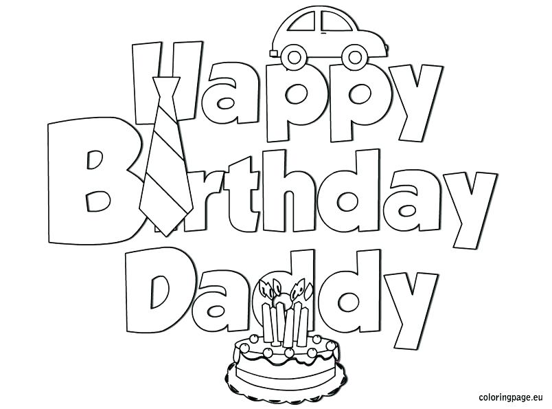 804x595 Happy Birthday Stencil Free Printable For Daddy Coloring Pages