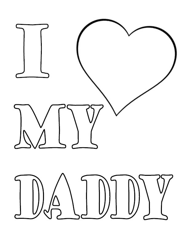 612x792 I Love My Daddy Coloring Pages