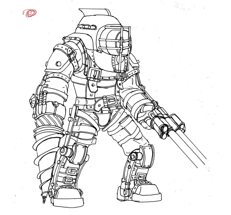 900x838 Scanned Big Daddy, Ready For Colouring By Adaptablesimon