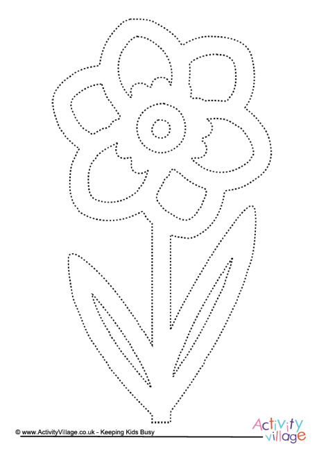 460x650 Daffodil Tracing Page