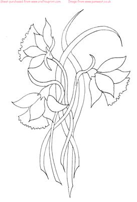 273x400 Art Nouveau Daffodils