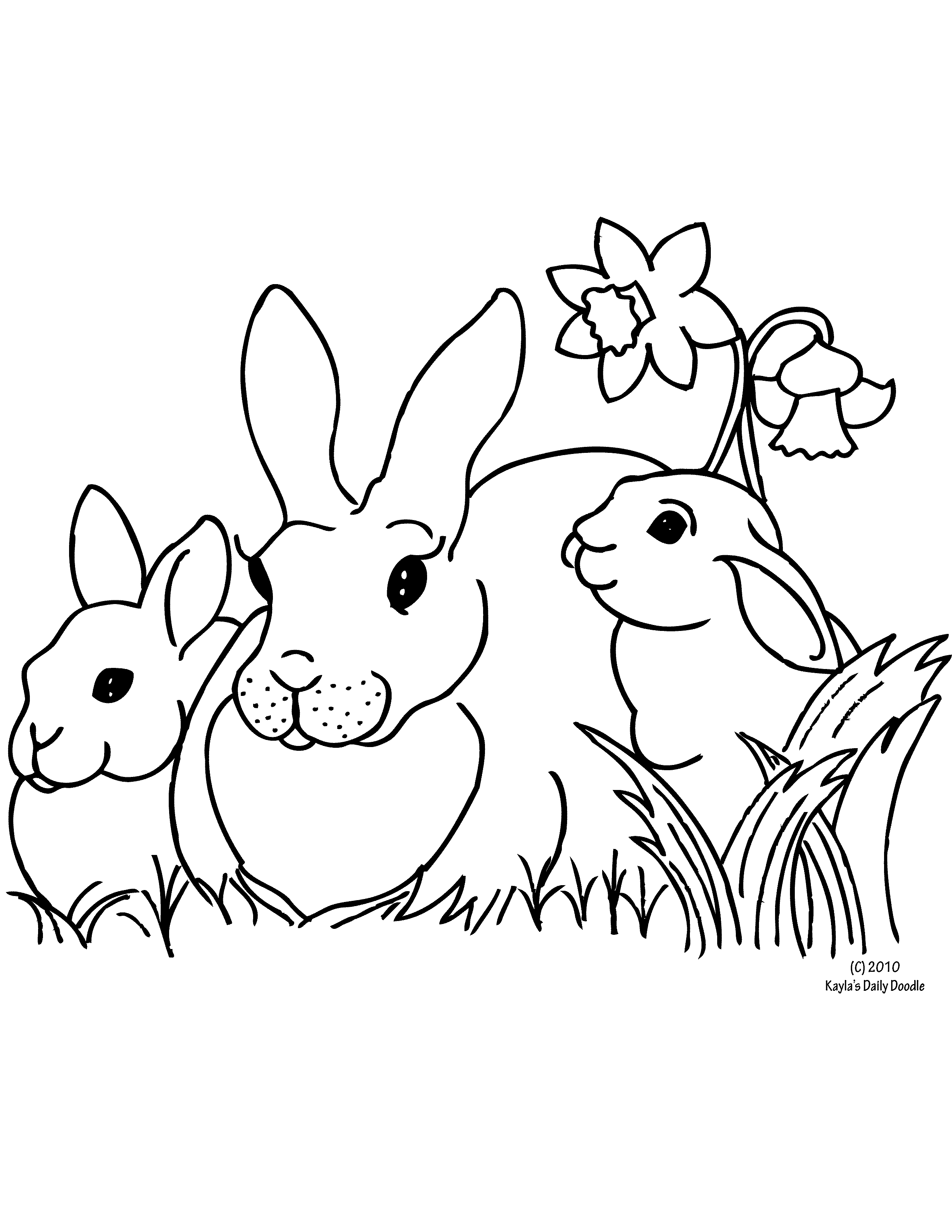 2550x3300 Eletragesi Daffodil Clipart Black And White Images