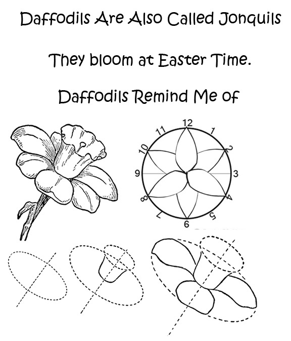 576x673 Drawn Daffodil Easter