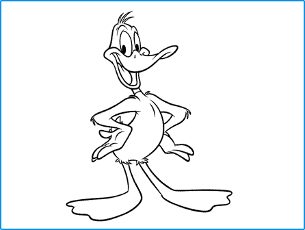 446x336 Daffy Duck Coloring Page Looney Tunes Spot Coloring Pages